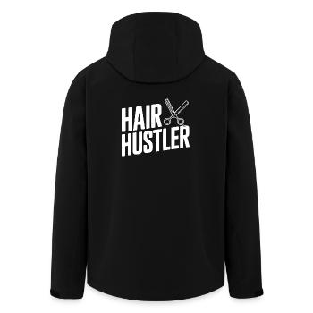 Haar-Hustler - Recycelte Männer Softshell-Jacke von Stanley/Stella - Schwarz - Hinten - AI Model Male 185 light (185cm)