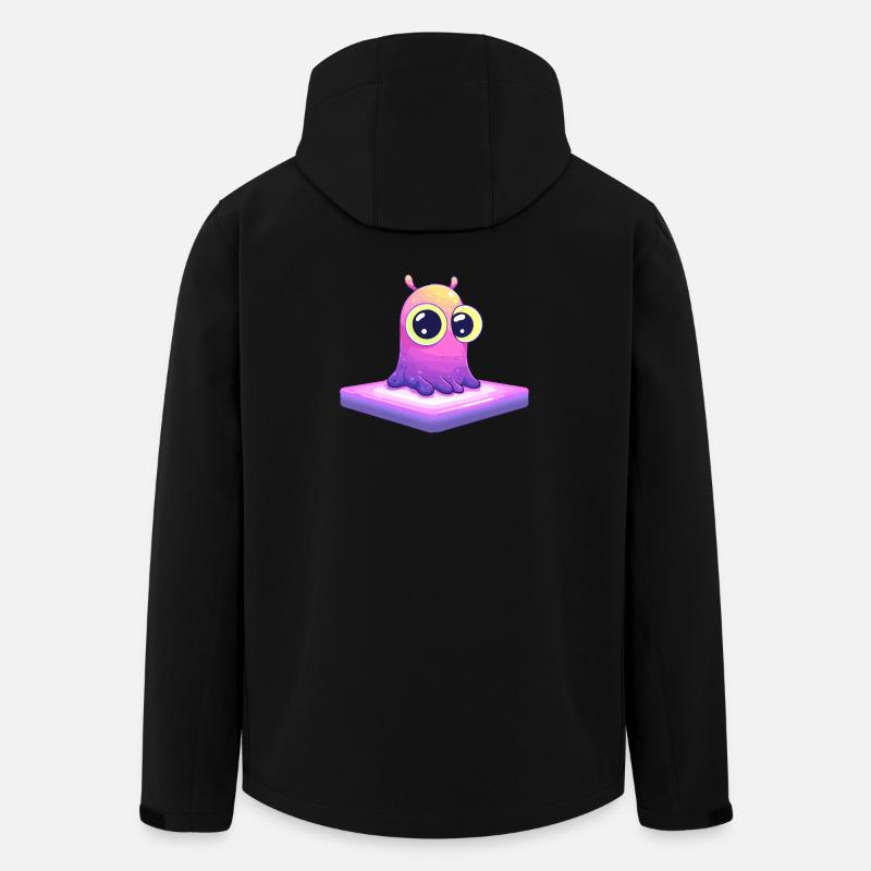 Kleiner Pixelfreund auf Plattform - Recycelte Männer Softshell-Jacke von Stanley/Stella - Schwarz