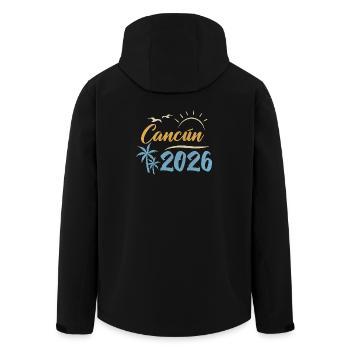 Cancun 2026 - Recycelte Männer Softshell-Jacke von Stanley/Stella - Schwarz - Hinten - AI Model Male 185 light (185cm)