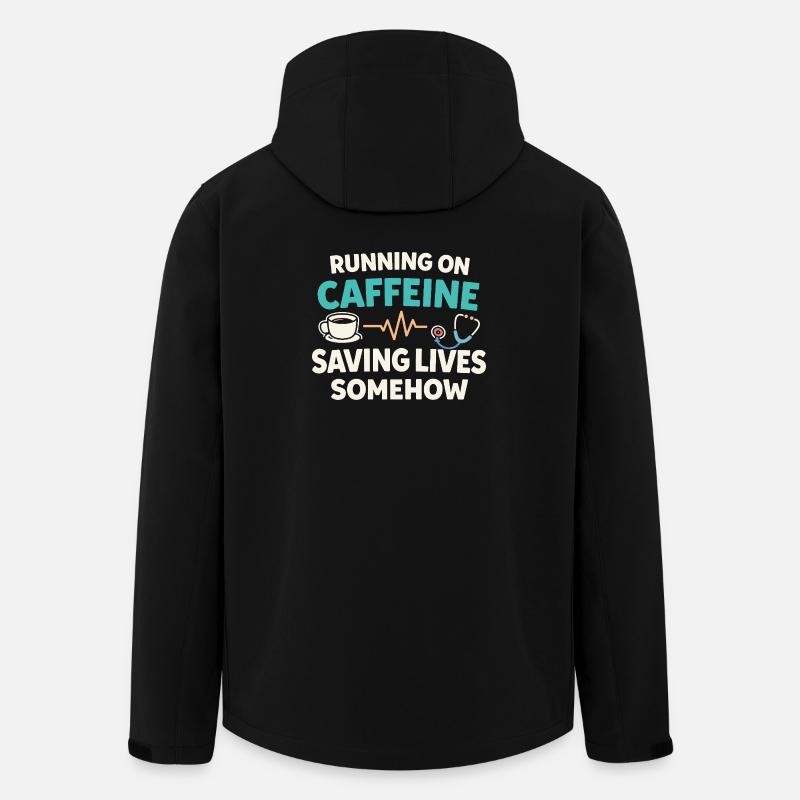 Night Shift Nurse, Tired - Men’s Recycled Softshell Jacket by Stanley/Stella - black