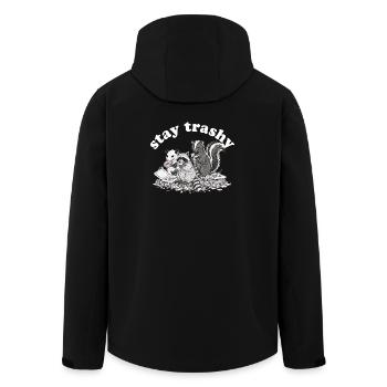 Stay Trashy Raccoon Opossum Skunk - Men’s Recycled Softshell Jacket by Stanley/Stella - black - Back - AI Model Male 185 light (185cm)