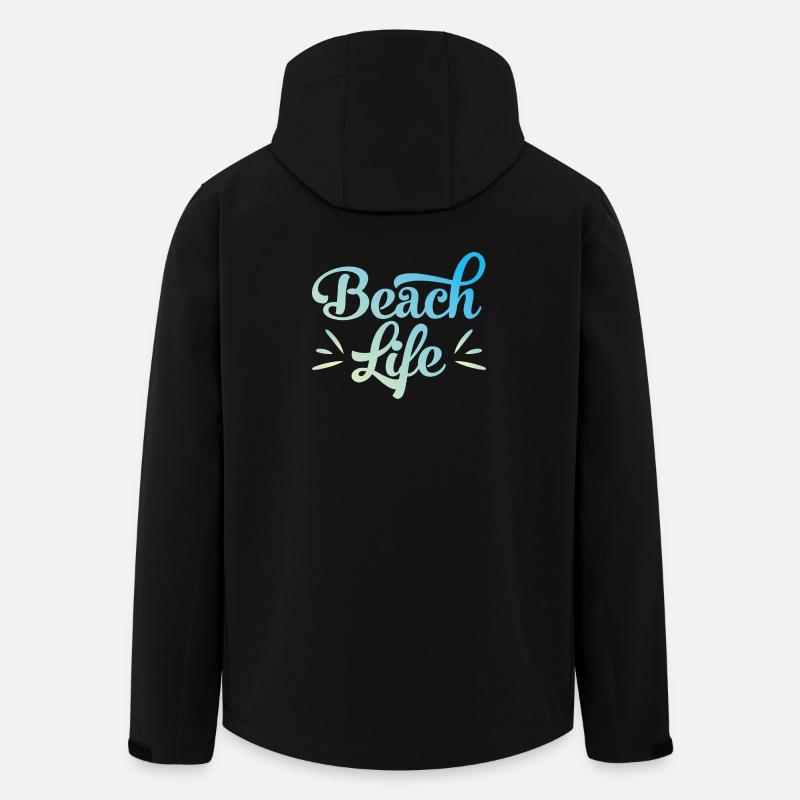 Beach Life only - Recycelte Männer Softshell-Jacke von Stanley/Stella - Schwarz
