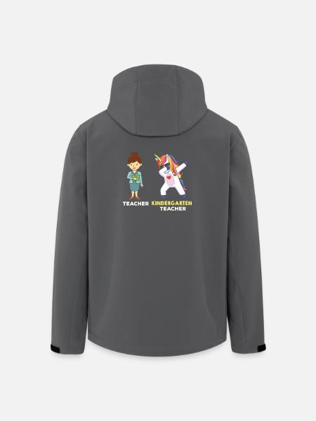 Kindergarten Teacher Dabbing Einhorn - Recycelte Männer Softshell-Jacke von Stanley/Stella - Schwarz