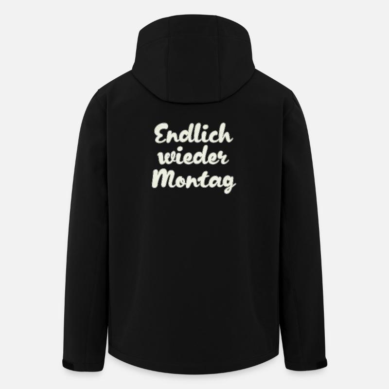 Finally Monday again - Men’s Recycled Softshell Jacket by Stanley/Stella - black