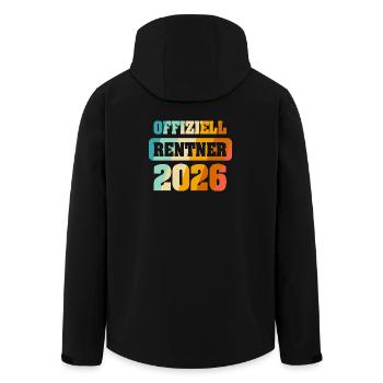 Pension officielle 2026 - Veste softshell homme en polyester recyclé Stanley/Stella - noir - Dos - AI Model Male 185 light (185cm)