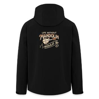 Mandoline, Bluegrass, Country, Volksmusik - Recycelte Männer Softshell-Jacke von Stanley/Stella - Schwarz - Hinten - AI Model Male 185 light (185cm)