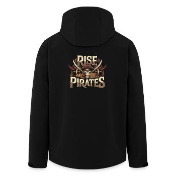 Rise Of Pirates Abenteuer und Schatzsuche - Recycelte Männer Softshell-Jacke von Stanley/Stella - Schwarz - Hinten - AI Model Male 185 light (185cm)