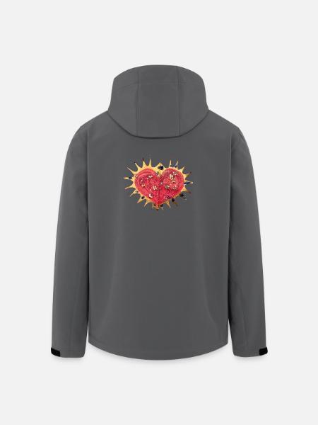 Sonnenherz Glitzerstern Herz - Recycelte Männer Softshell-Jacke von Stanley/Stella - Schwarz