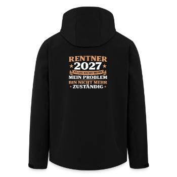Rentner 2027 Abschiedsgeschenk Kollege - Recycelte Männer Softshell-Jacke von Stanley/Stella - Schwarz - Hinten - AI Model Male 185 light (185cm)
