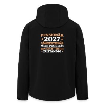Pensionär 2027 Abschiedsgeschenk Beamter - Recycelte Männer Softshell-Jacke von Stanley/Stella - Schwarz - Hinten - AI Model Male 185 light (185cm)