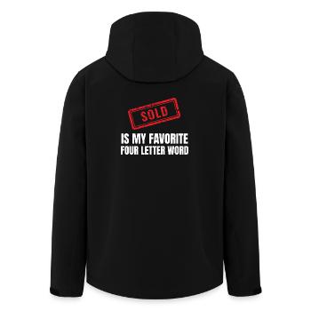 Real Estate Agent Realtor Home Seller Marketing - Men’s Recycled Softshell Jacket by Stanley/Stella - black - Back - AI Model Male 185 light (185cm)