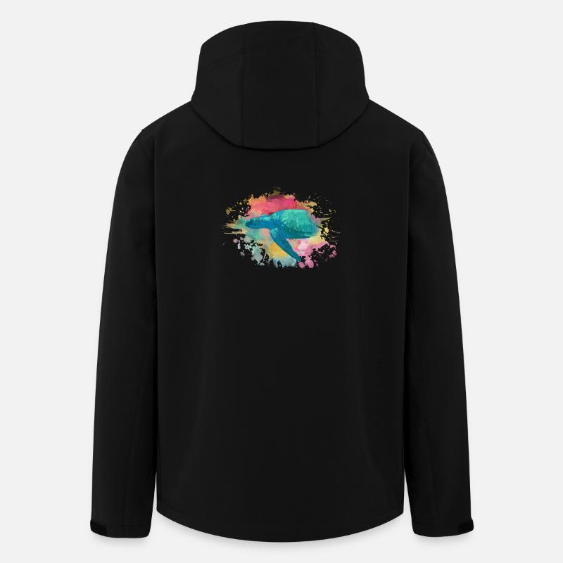 Schildkröte - Recycelte Männer Softshell-Jacke von Stanley/Stella - Schwarz