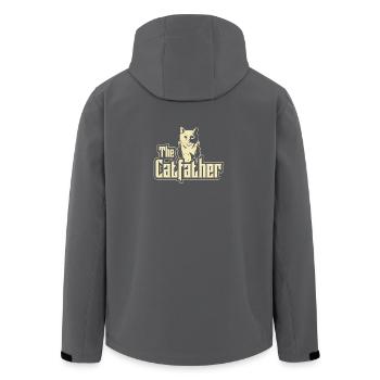 Catfather Katzen Dad Maine Coon Geschenkidee - Recycelte Männer Softshell-Jacke von Stanley/Stella - Anthrazit - Hinten - AI Model Male 185 light (185cm)