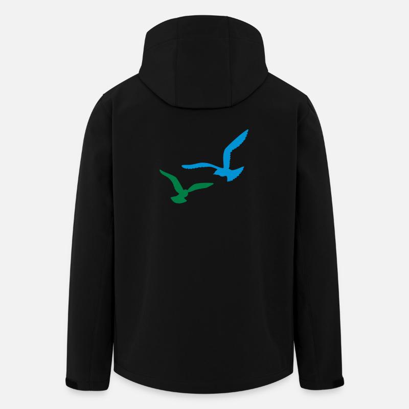 mouette - Veste softshell homme en polyester recyclé Stanley/Stella - noir