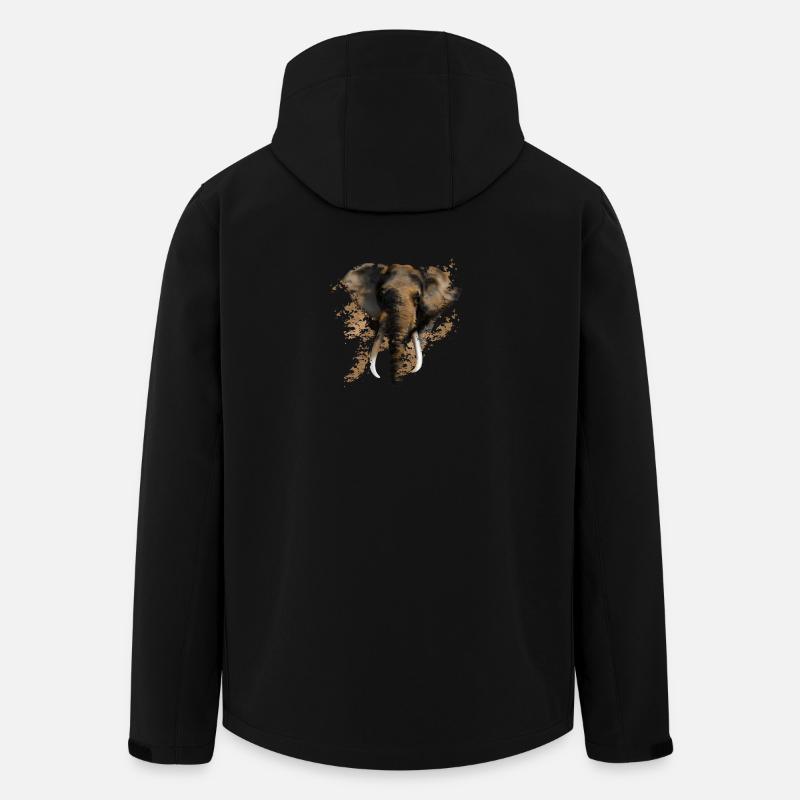 Elefant - Recycelte Männer Softshell-Jacke von Stanley/Stella - Schwarz
