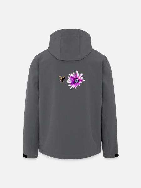 Bumblebee and flower - Veste softshell homme en polyester recyclé Stanley/Stella - noir