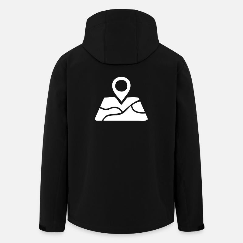 Location on a map - Men’s Recycled Softshell Jacket by Stanley/Stella - black