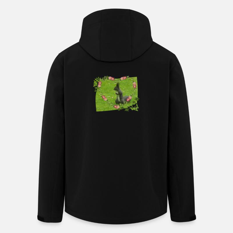 Eichhörnchen Liebe Tiere Tierfreund - Recycelte Männer Softshell-Jacke von Stanley/Stella - Schwarz