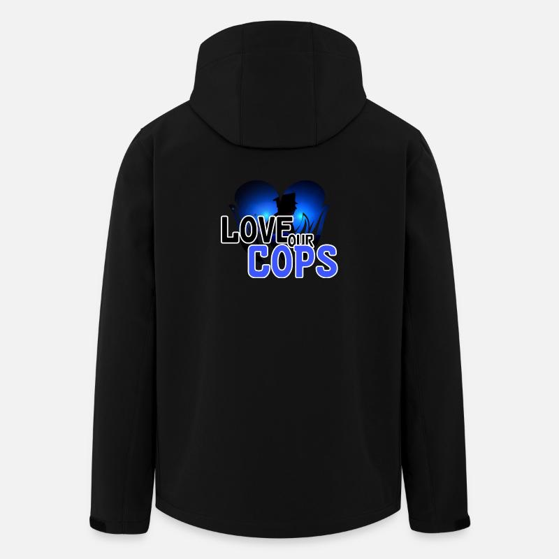 Love Police Policeman Saying Profession - Men’s Recycled Softshell Jacket by Stanley/Stella - black