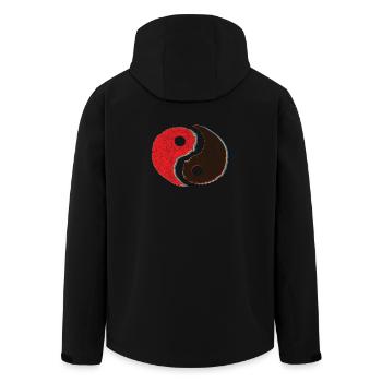 Yin Yang Symbol chinesisch Tai Chi Qigong Kung Fu - Recycelte Männer Softshell-Jacke von Stanley/Stella - Schwarz - Hinten - AI Model Male 185 light (185cm)