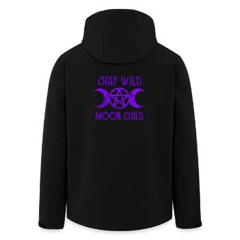Wicca Stay Wild Moon Enfant - Veste softshell homme en polyester recyclé Stanley/Stella - noir - Dos - AI Model Male 185 light (185cm)