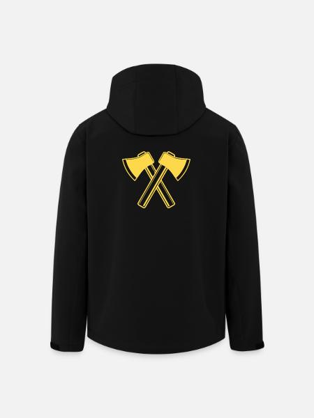 Axe Axes Bûcheron Forestier - Veste softshell homme en polyester recyclé Stanley/Stella - noir