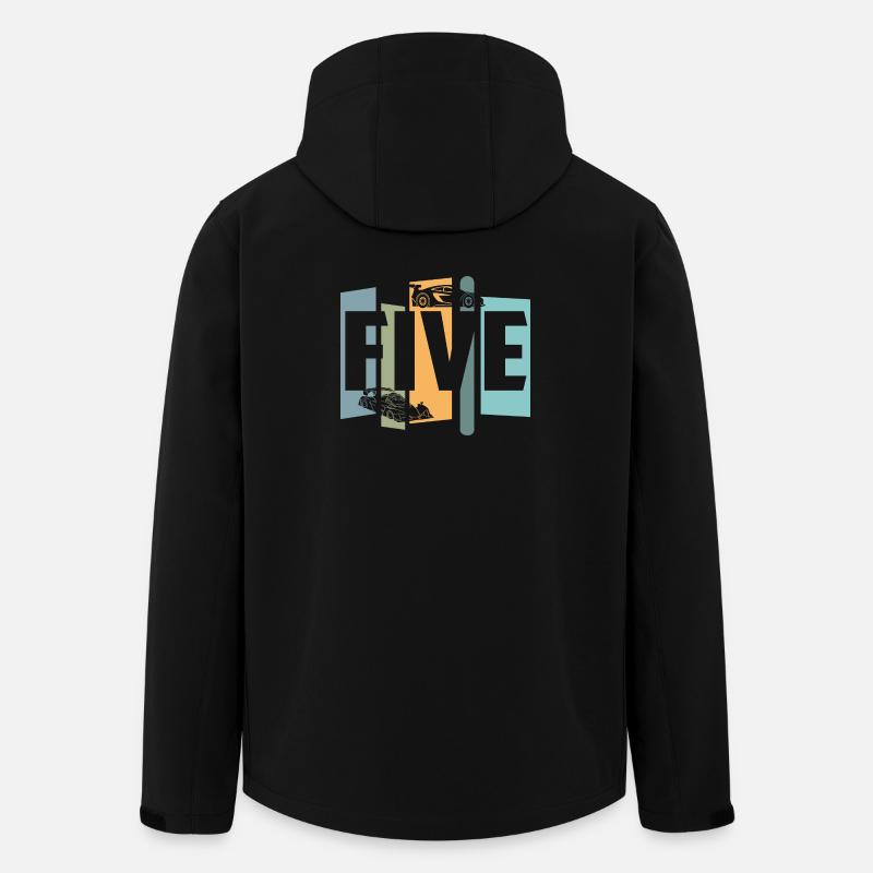 Cinq ans - Veste softshell homme en polyester recyclé Stanley/Stella - noir