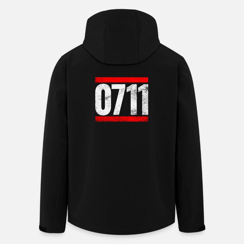 0711 Stuttgart, Germany - Men’s Recycled Softshell Jacket by Stanley/Stella - black
