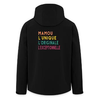 mamou l'unique l'originale l'exceptionnelle - Veste softshell homme en polyester recyclé Stanley/Stella - noir - Dos - AI Model Male 185 light (185cm)