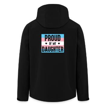 Mois de la fierté LGBT - Fière de ma fille trans - Veste softshell homme en polyester recyclé Stanley/Stella - noir - Dos - AI Model Male 185 light (185cm)