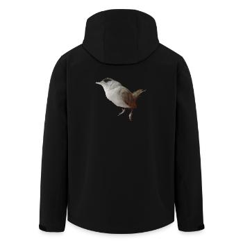 Blackcap male - Men’s Recycled Softshell Jacket by Stanley/Stella - black - Back - AI Model Male 185 light (185cm)