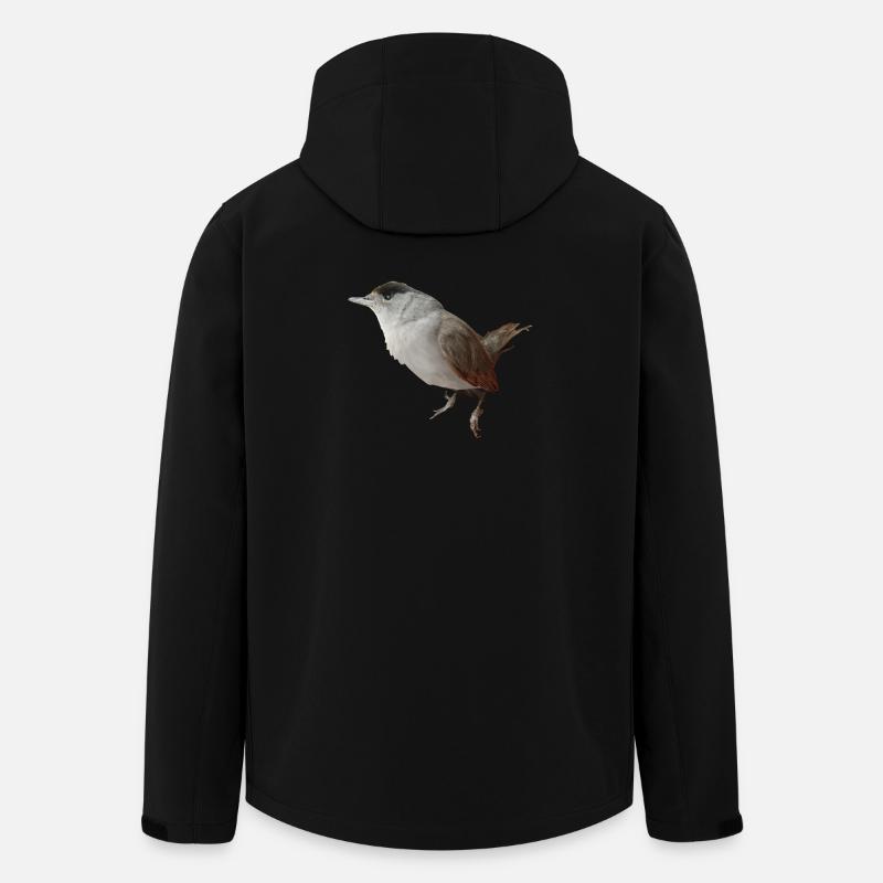 Mönchsgrasmückenmännchen - Recycelte Männer Softshell-Jacke von Stanley/Stella - Schwarz