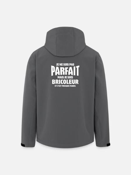 bricoleur, bricolage, bricoler - Veste softshell homme en polyester recyclé Stanley/Stella - noir