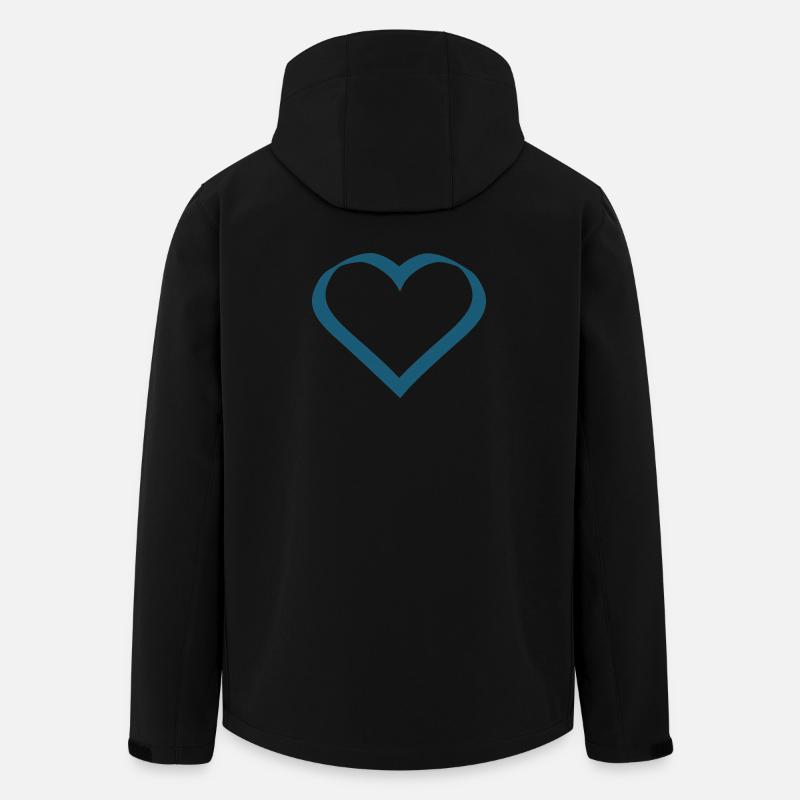 Saint-Valentin, Saint-Valentin, Saint-Valentin - Veste softshell homme en polyester recyclé Stanley/Stella - noir
