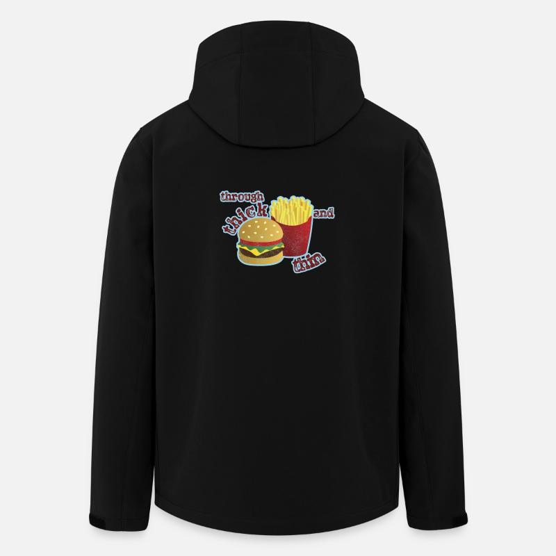 Burger mit Pommes - Recycelte Männer Softshell-Jacke von Stanley/Stella - Schwarz