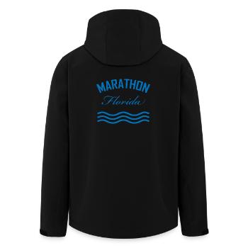 Marathon Florida Aquarell Stil - Recycelte Männer Softshell-Jacke von Stanley/Stella - Schwarz - Hinten - AI Model Male 185 light (185cm)