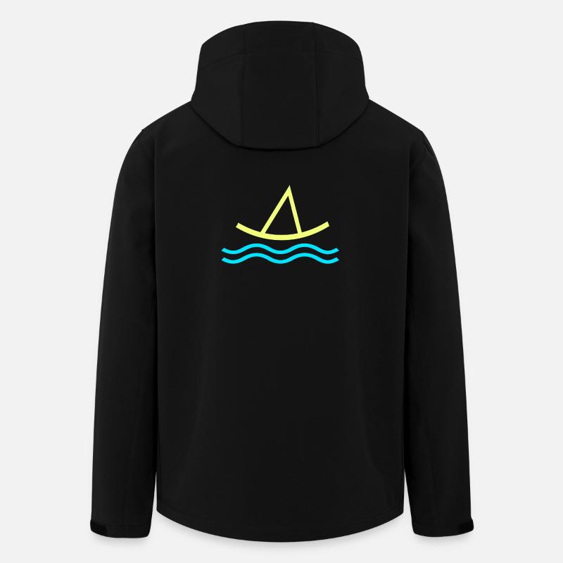 Segeln - Segelboot - Recycelte Männer Softshell-Jacke von Stanley/Stella - Schwarz