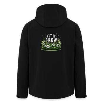 let it grow wiese gänseblümchen frühling spruch - Recycelte Männer Softshell-Jacke von Stanley/Stella - Schwarz - Hinten - AI Model Male 185 light (185cm)
