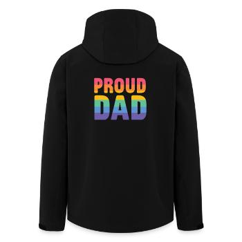 LGBT Pride Month - Stolzer Vater - Recycelte Männer Softshell-Jacke von Stanley/Stella - Schwarz - Hinten - AI Model Male 185 light (185cm)