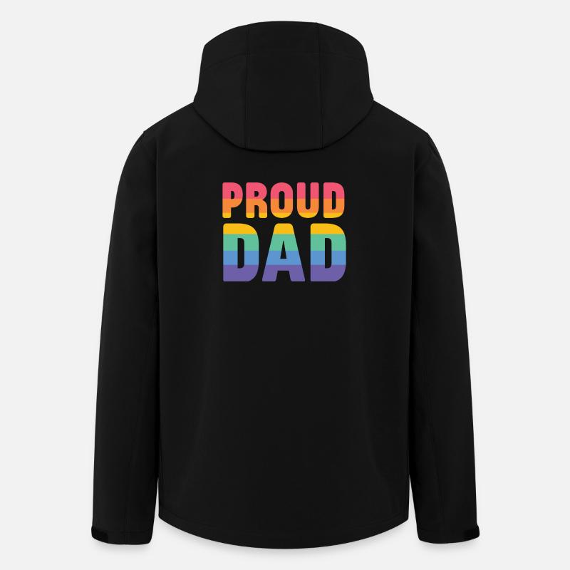 LGBT Pride Month - Proud Dad - Men’s Recycled Softshell Jacket by Stanley/Stella - black