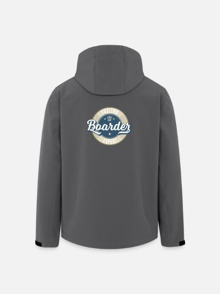 Surf and Boarder Label - Men’s Recycled Softshell Jacket by Stanley/Stella - black