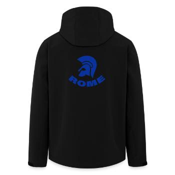 ROME - Men’s Recycled Softshell Jacket by Stanley/Stella - black - Back - AI Model Male 185 light (185cm)