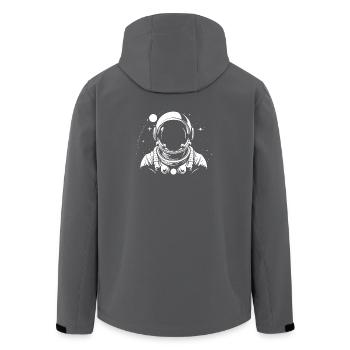 astronaut black and white - Men’s Recycled Softshell Jacket by Stanley/Stella - anthracite - Back - AI Model Male 185 light (185cm)