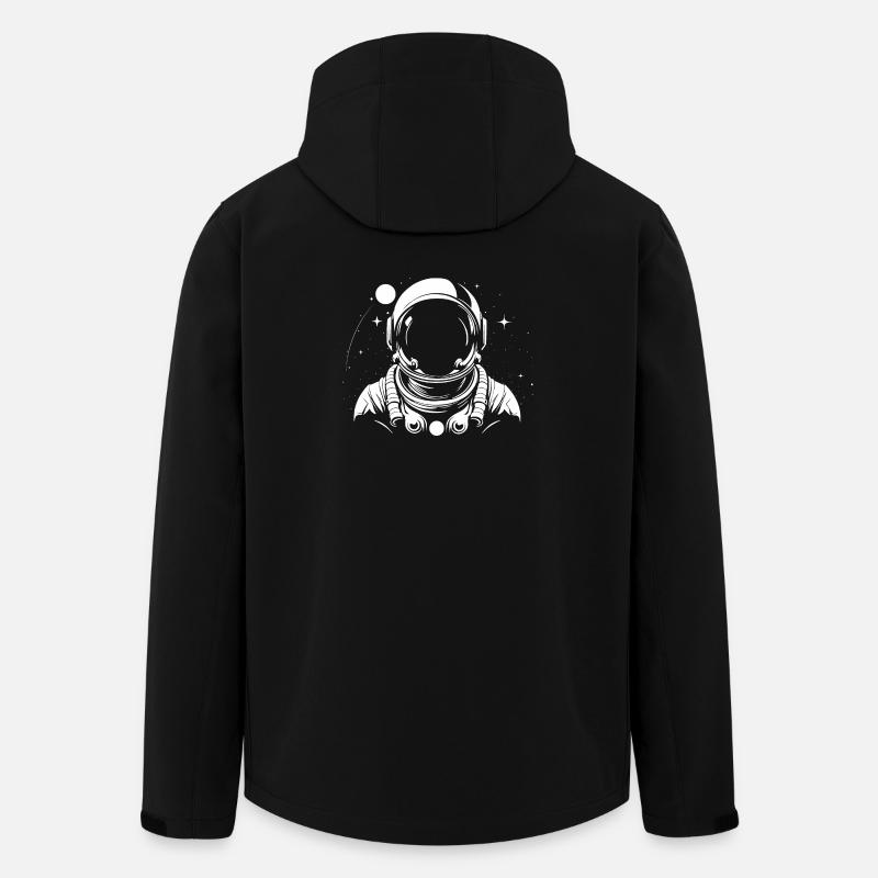 Astronaute Noir et Blanc - Veste softshell homme en polyester recyclé Stanley/Stella - noir