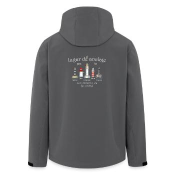 Îles Baléares Chance, Phares Dessin à la main Espagne - Veste softshell homme en polyester recyclé Stanley/Stella - charbon - Dos - AI Model Male 185 light (185cm)