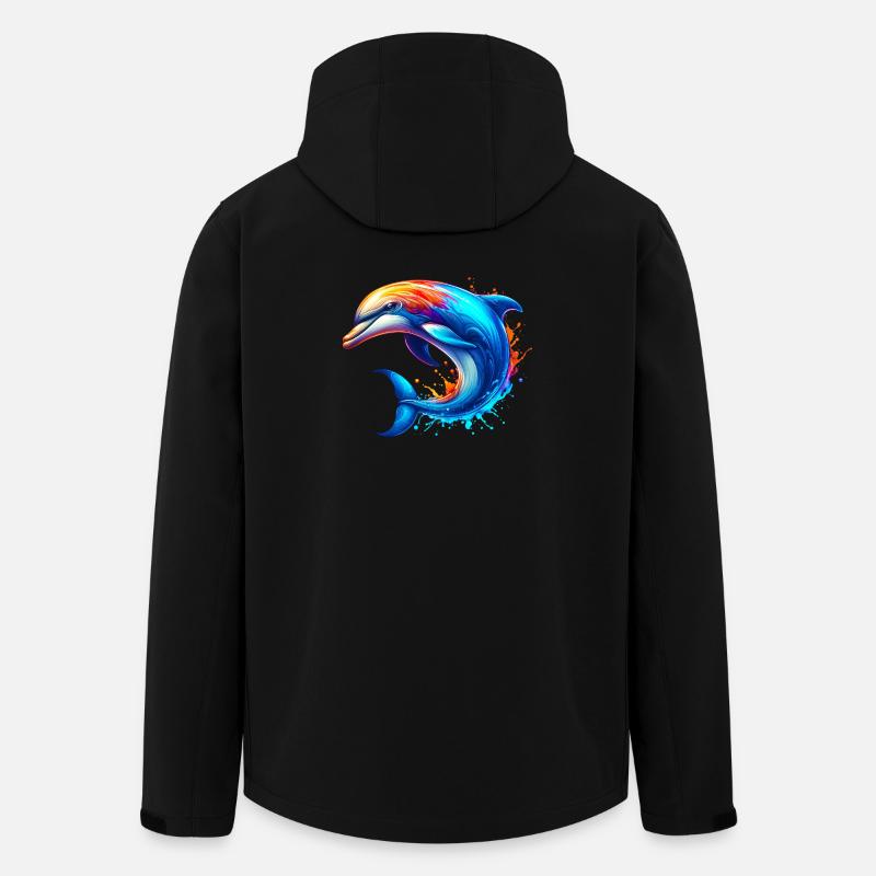 Delfin - Recycelte Männer Softshell-Jacke von Stanley/Stella - Schwarz