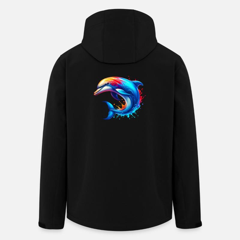 Delfin - Recycelte Männer Softshell-Jacke von Stanley/Stella - Schwarz