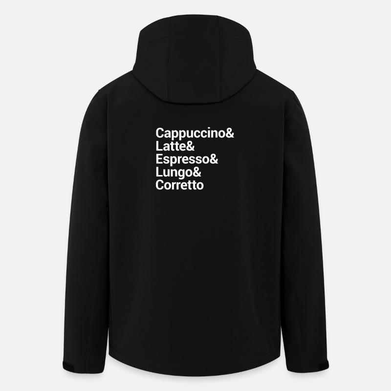 Kaffee-Stil Typografie Design - Recycelte Männer Softshell-Jacke von Stanley/Stella - Schwarz