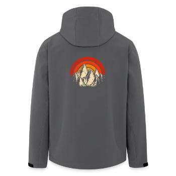 Gebirge - Recycelte Männer Softshell-Jacke von Stanley/Stella - Anthrazit - Hinten - AI Model Male 185 light (185cm)
