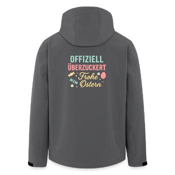Joyeuses Pâques officiellement enrobées de sucre - Veste softshell homme en polyester recyclé Stanley/Stella - noir - Dos - AI Model Male 185 light (185cm)